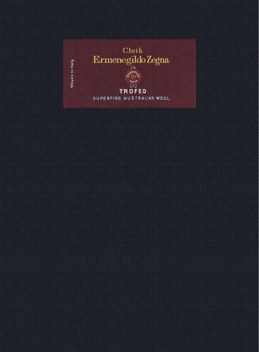 Lanificio Zegna Trofeo Jolge Blue Checks Wool Suit - Image 7