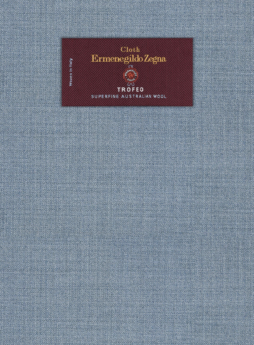 Lanificio Zegna Trofeo Jordy Blue Wool Pants - Image 3