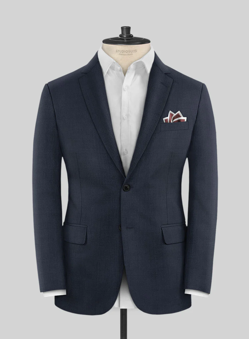 Lanificio Zegna Trofeo Malno Blue Checks Wool Jacket