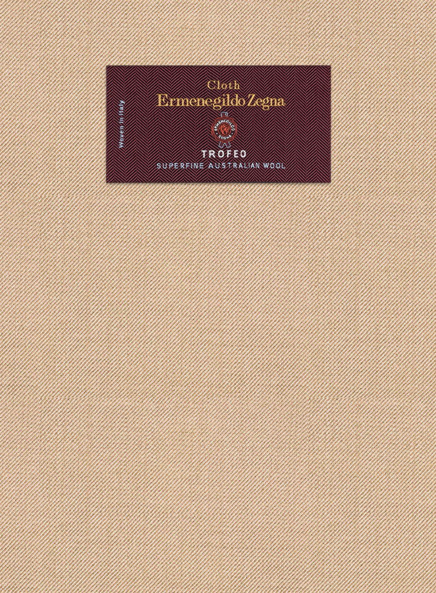 Lanificio Zegna Trofeo Mocha Beige Wool Jacket - Image 2