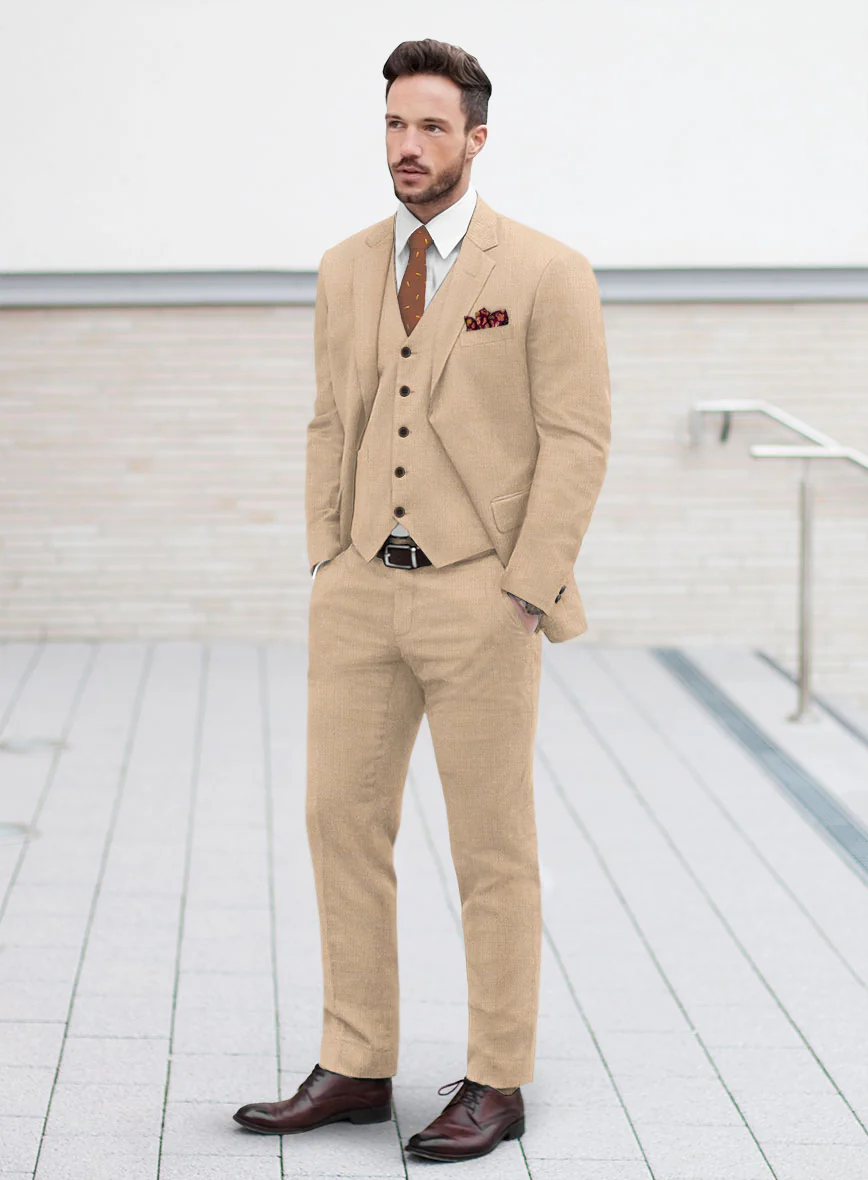 Lanificio Zegna Trofeo Mocha Beige Wool Suit - Image 14