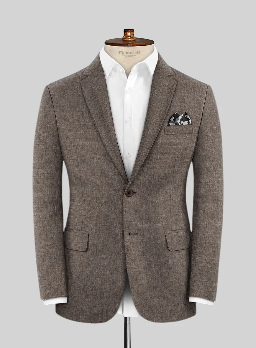 Lanificio Zegna Trofeo Mud Brown Wool Jacket