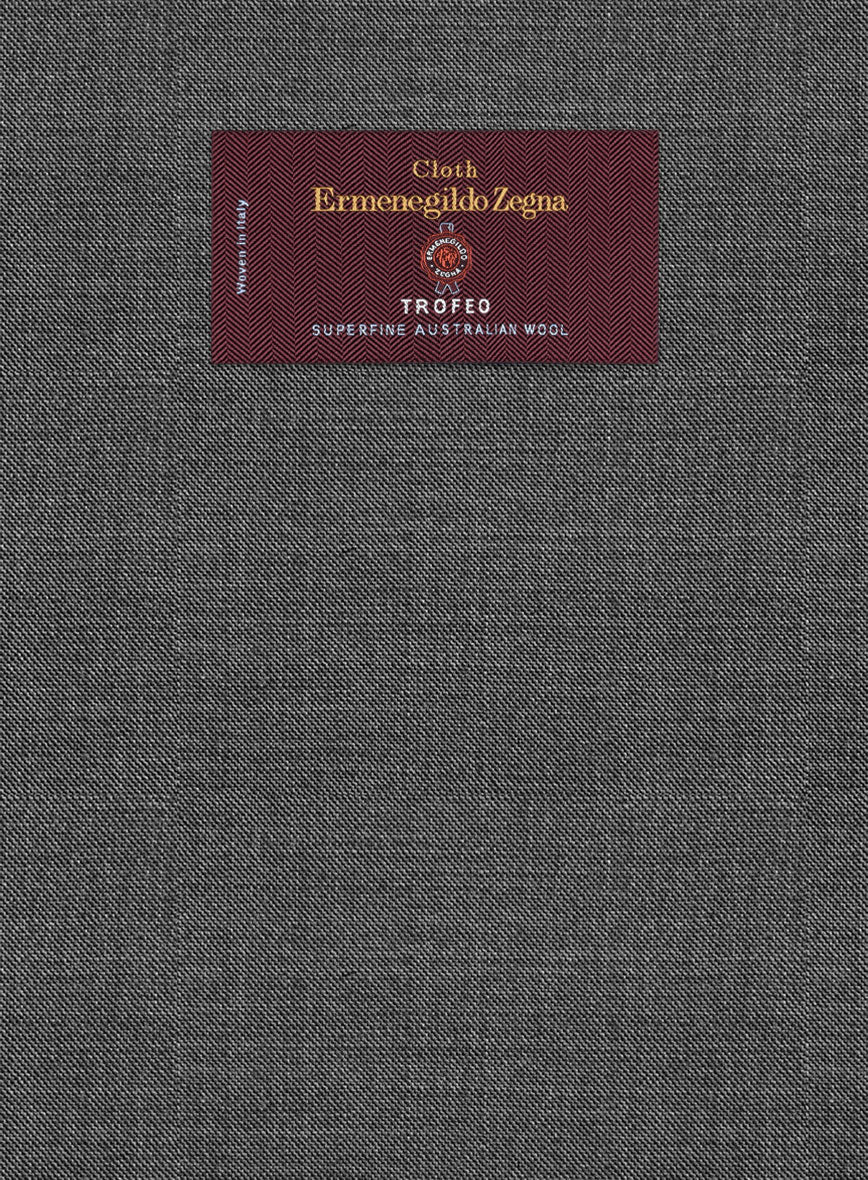 Lanificio Zegna Trofeo Sharkskin Charcoal Wool Jacket - Image 2