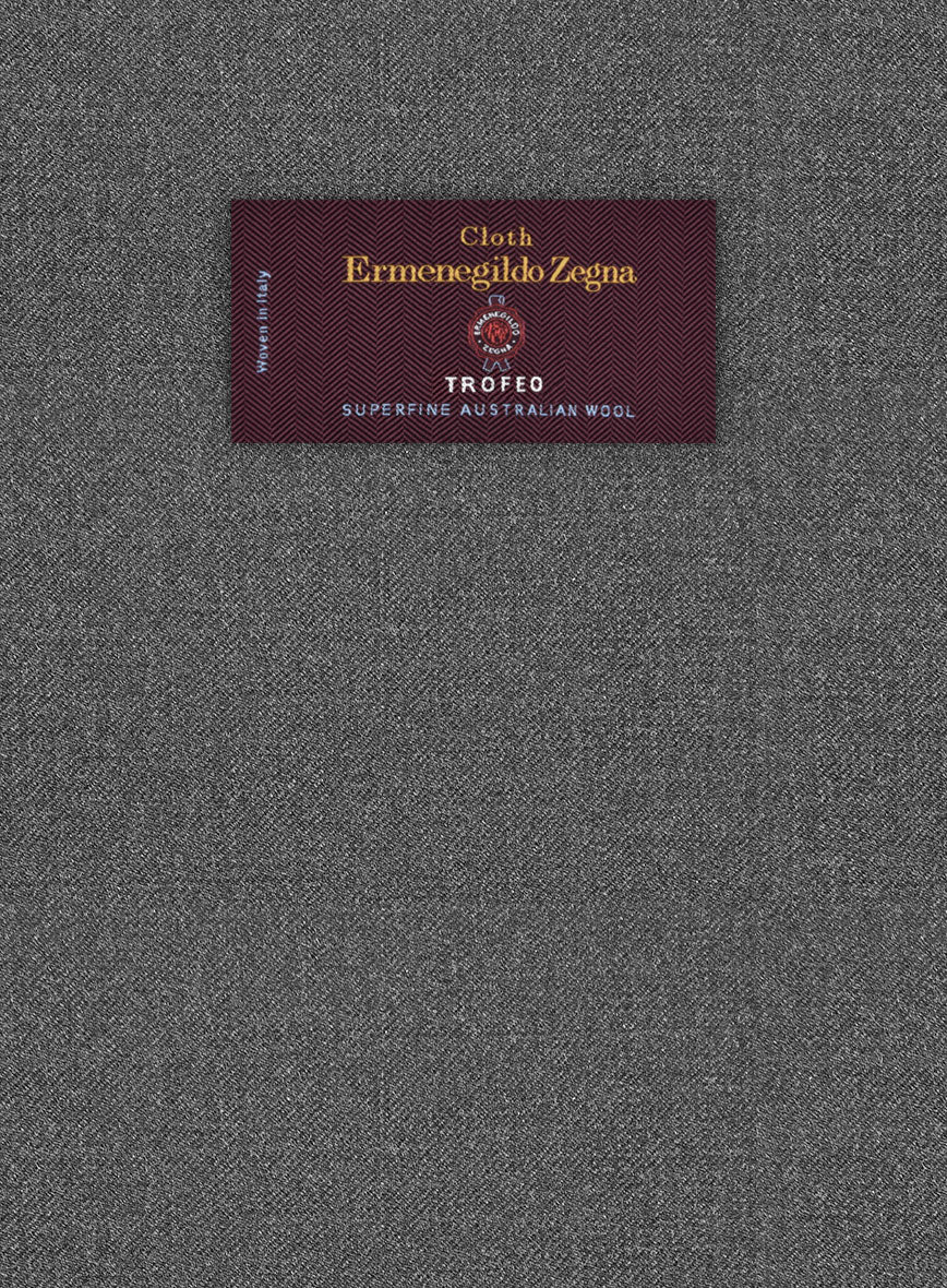 Lanificio Zegna Trofeo Slate Gray Wool Pants - Image 3