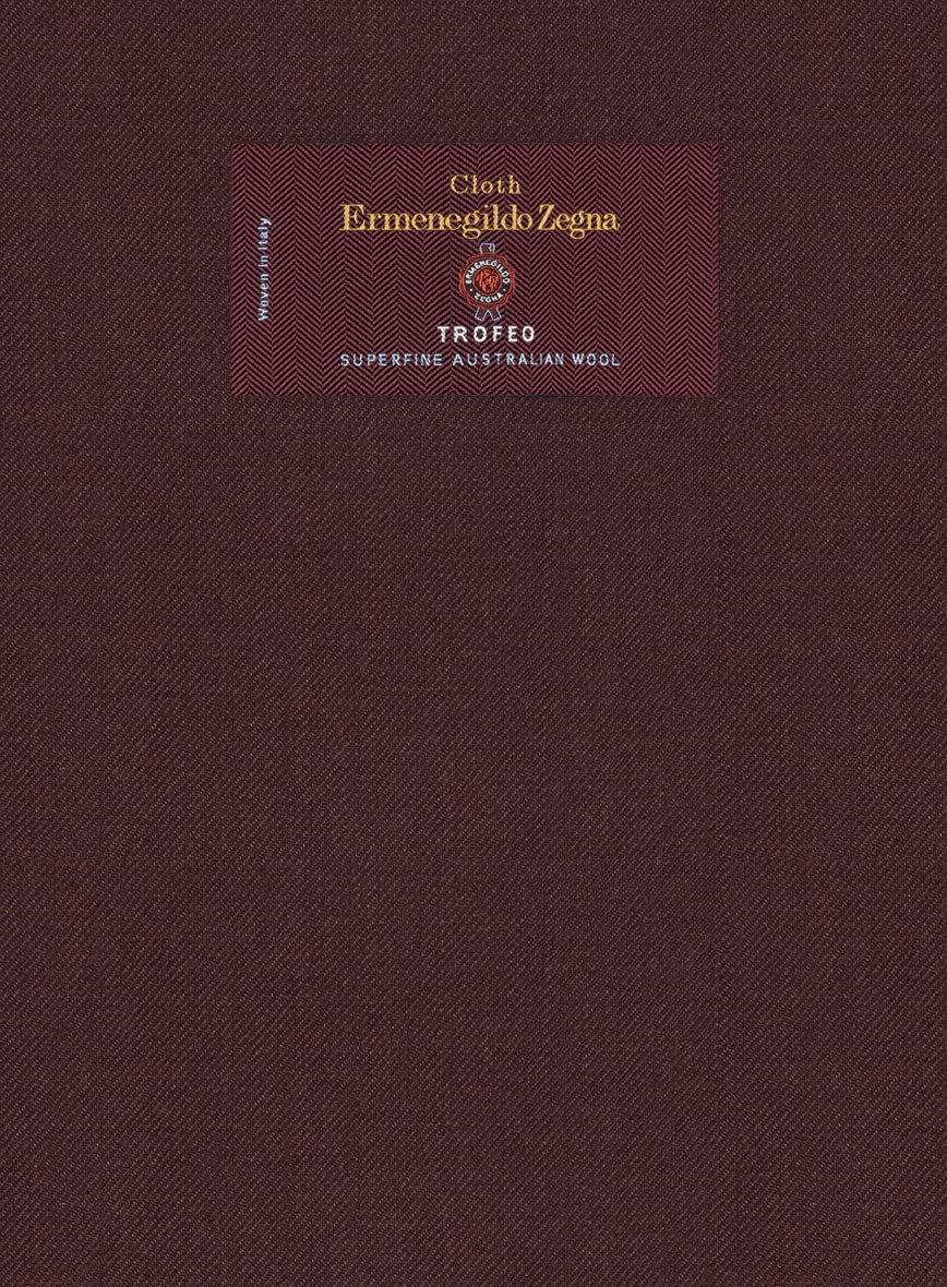 Lanificio Zegna Trofeo Wine Wool Pants - Image 3