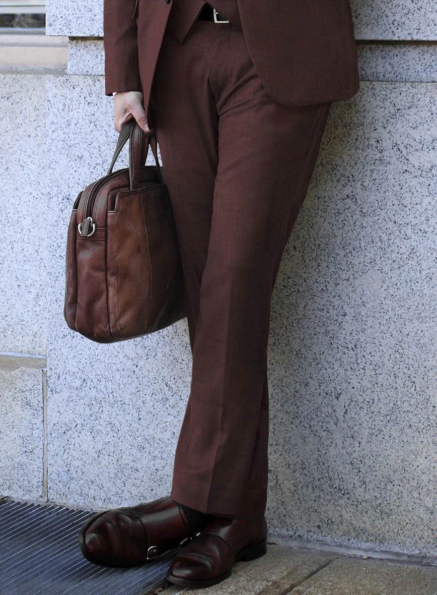 Lanificio Zegna Trofeo Wine Wool Suit - Image 4