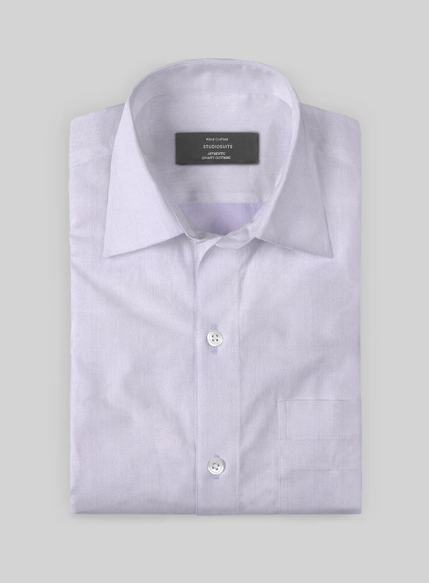 Lavender Herringbone Cotton Shirt