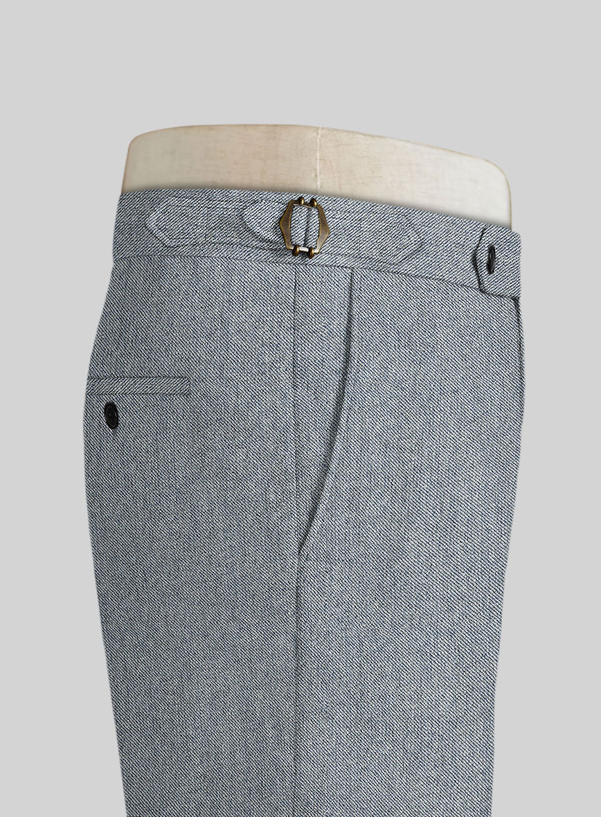 Light Blue Denim Highland Tweed Trousers - Image 3