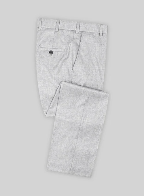 Light Gray Flannel Wool Pants
