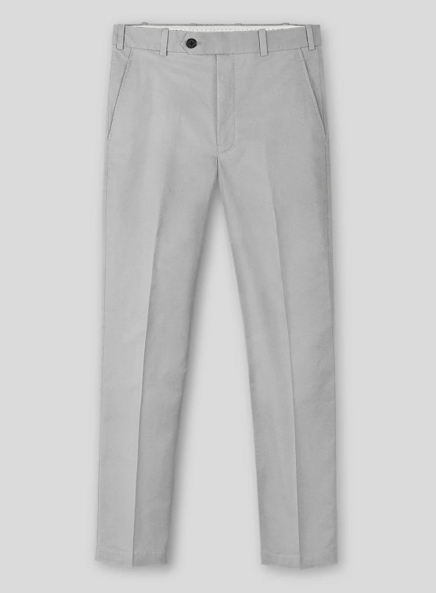 Light Gray Stretch Chino Pants