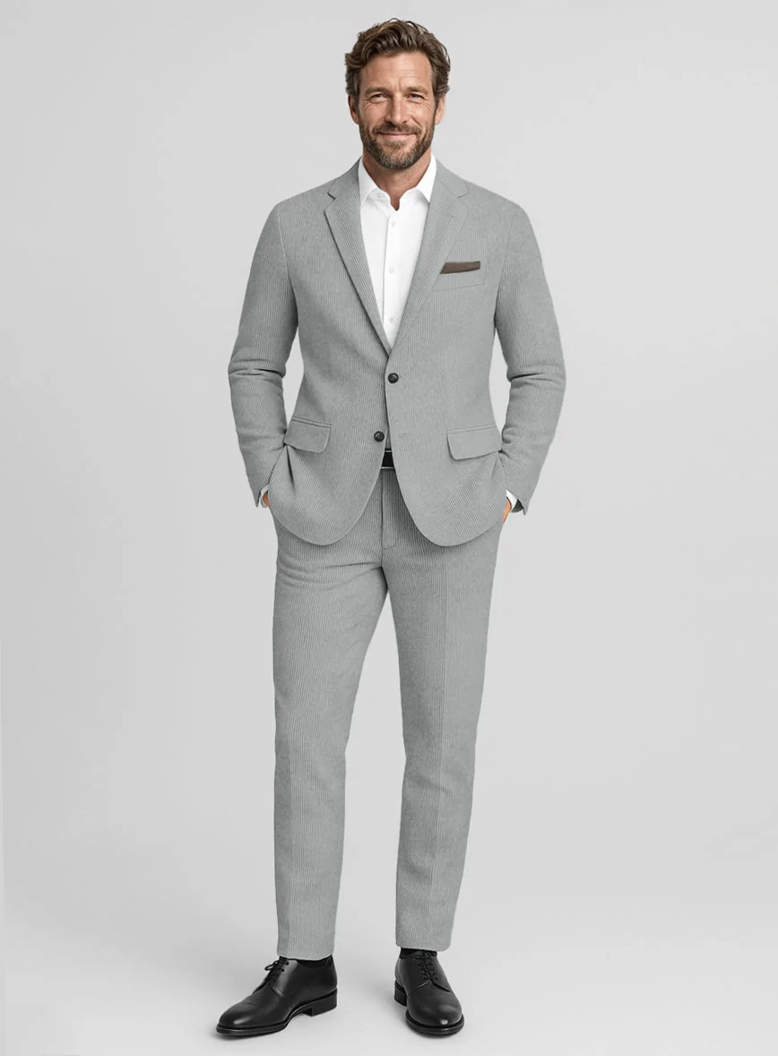 Light Gray Corduroy Suit