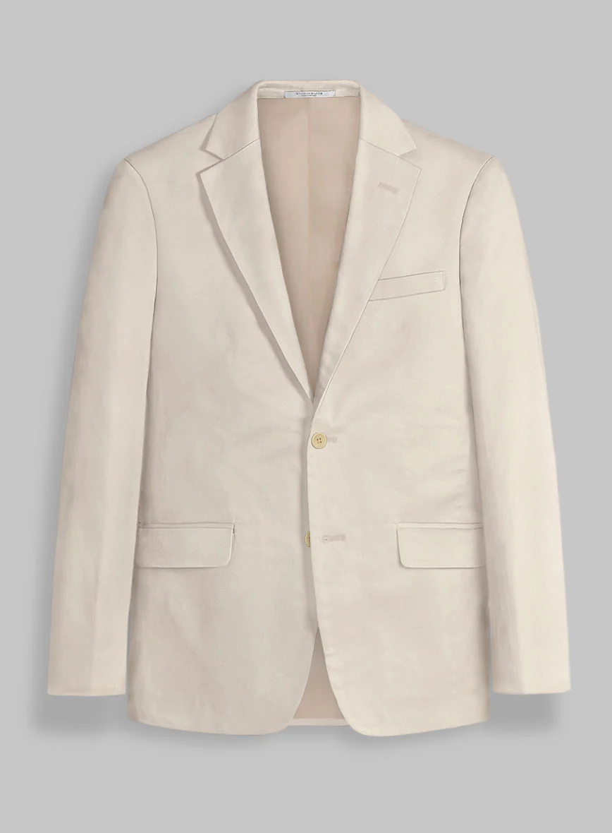Light Khaki Stretch Chino Suit - Image 4