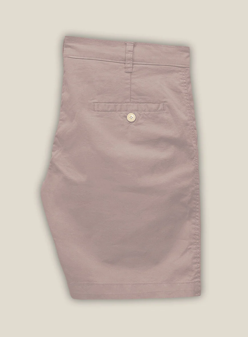 Light Mauve Stretch Chino Shorts - Image 2