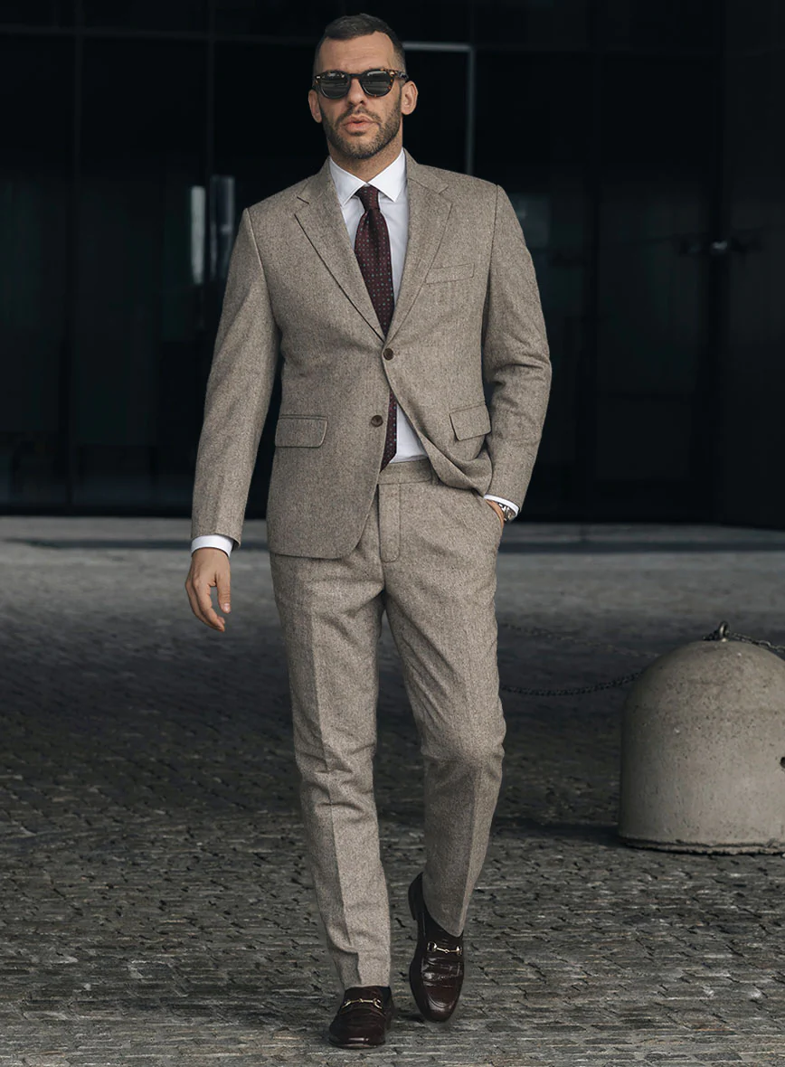 Light Weight Brown Tweed Suit
