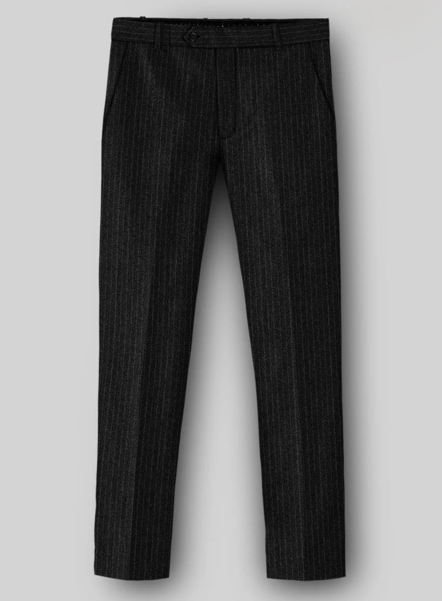 Light Weight Charcoal Stripe Tweed Suit - Image 6
