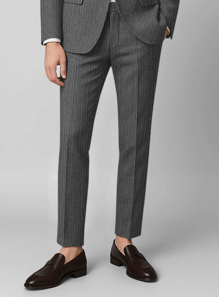 Light Weight Gray Stripe Tweed Suit - Image 6