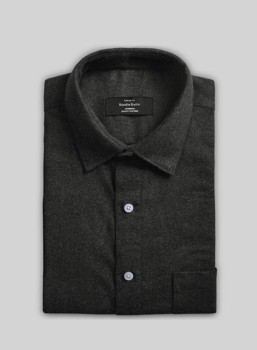 Light Weight Hamburg Charcoal Tweed Shirt