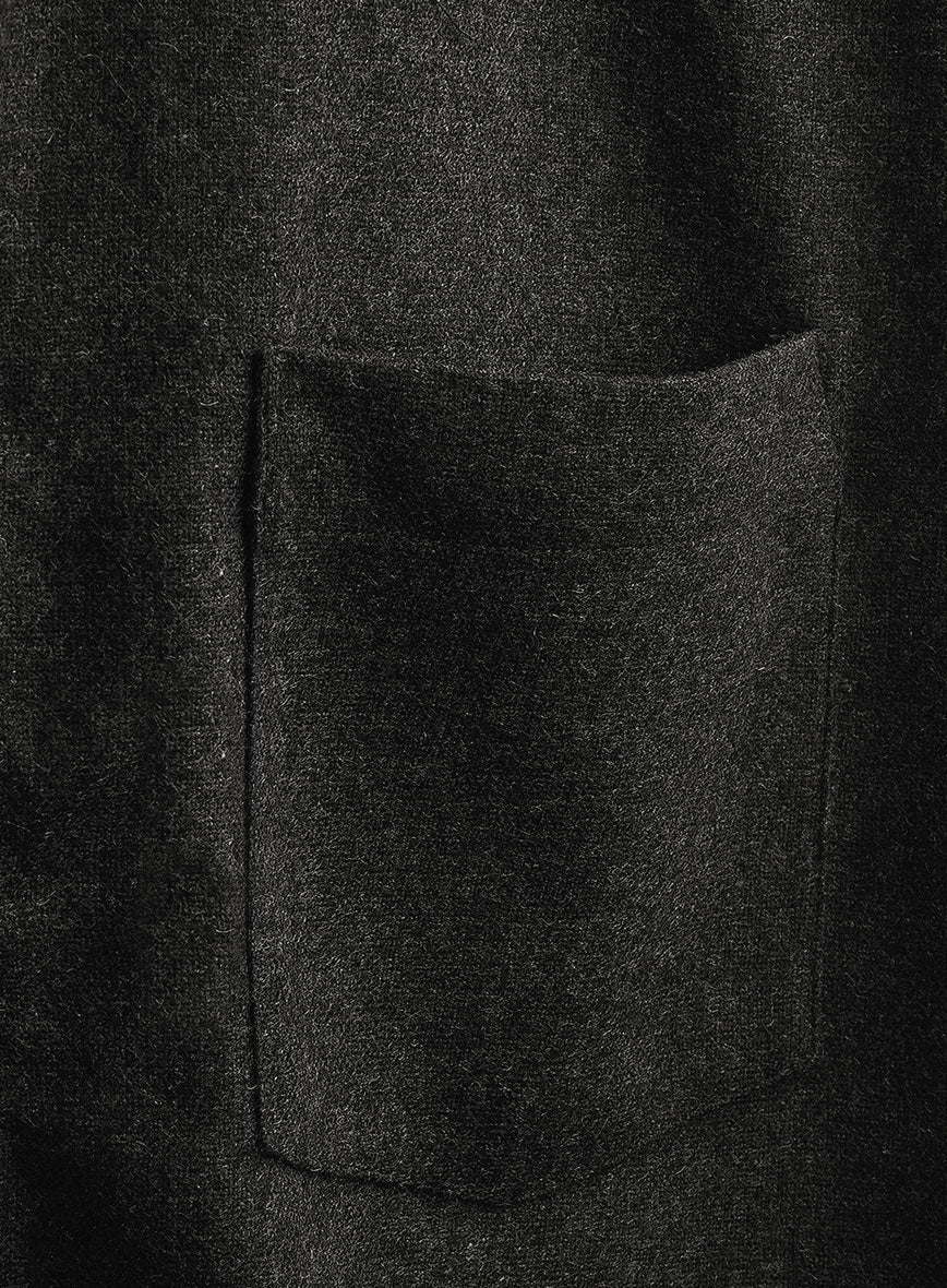 Light Weight Hamburg Charcoal Tweed Shirt - Image 5