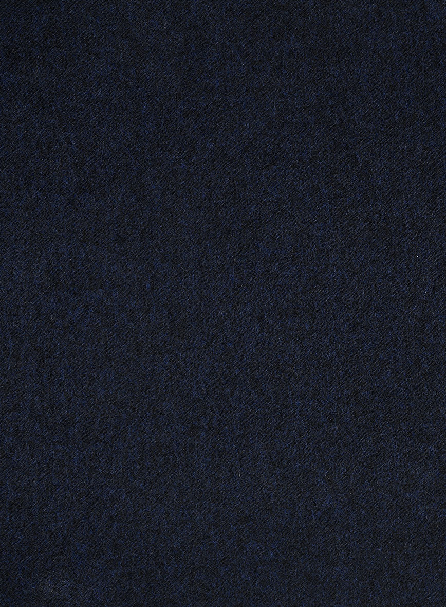 Light Weight Melange Dark Blue Tweed Pea Coat - Image 2