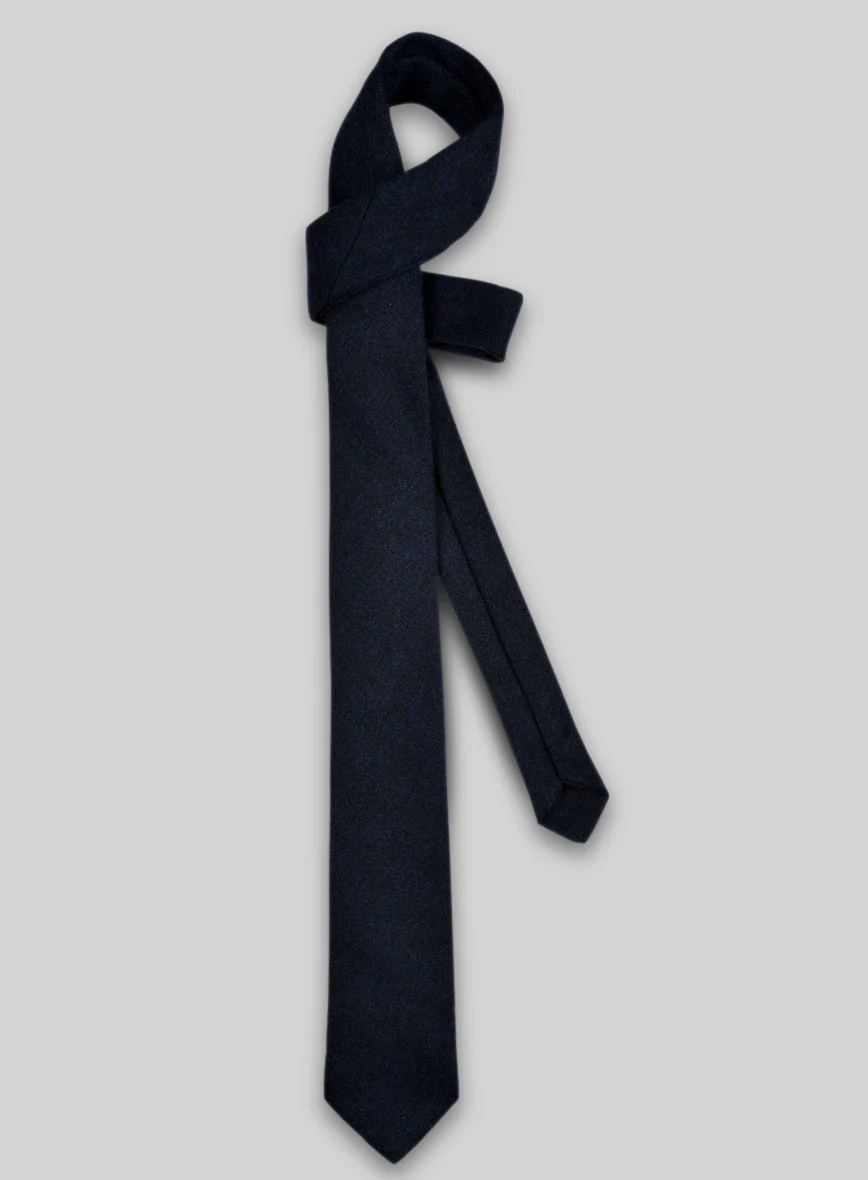 Tweed Tie - Melange Dark Blue - Image 3