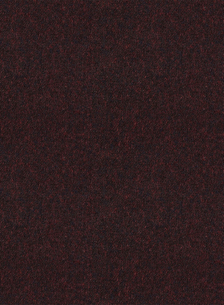Light Weight Melange Wine Tweed Jacket - Image 4