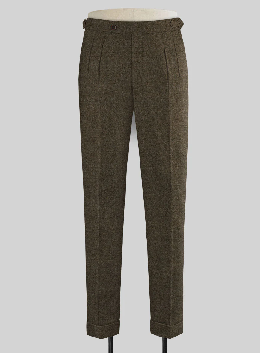Light Weight Rust Brown Highland Tweed Trousers