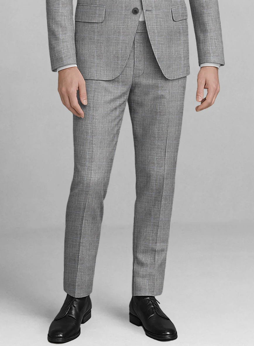 London Loom Avelio Prince of Wales Wool Pants - Image 2