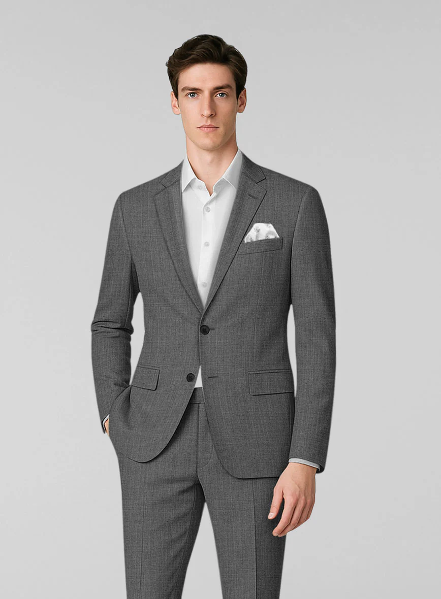 London Loom Bellari Sharkskin Wool Suit - Image 3