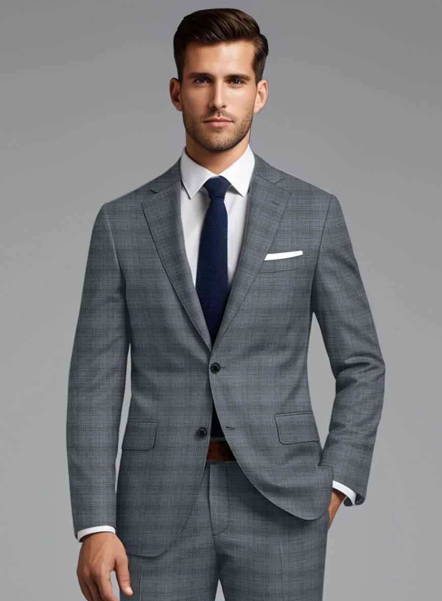 London Loom Blue Bruna Wool Silk Linen Jacket - Image 2