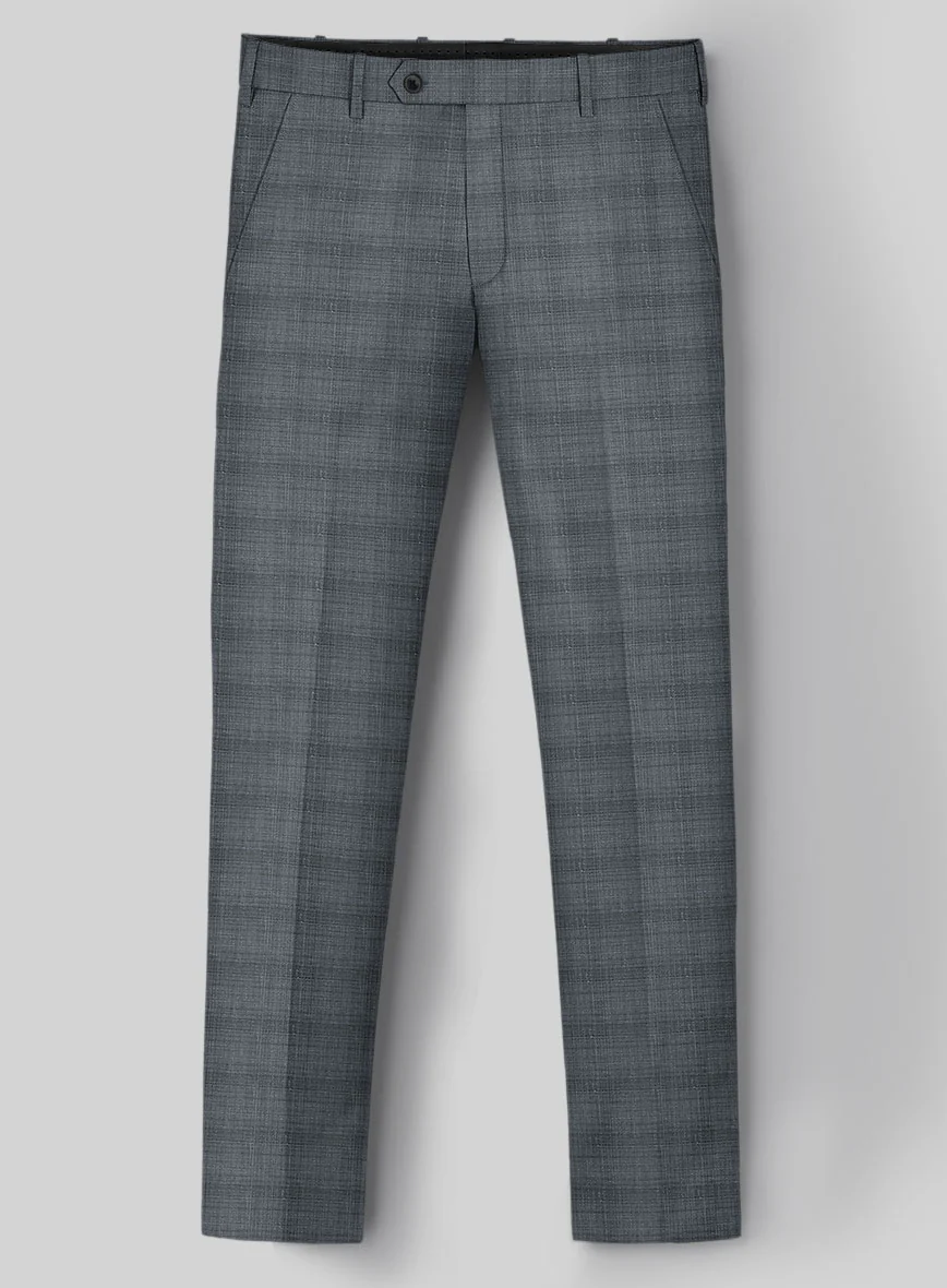 London Loom Blue Bruna Wool Silk Linen Suit - Image 6