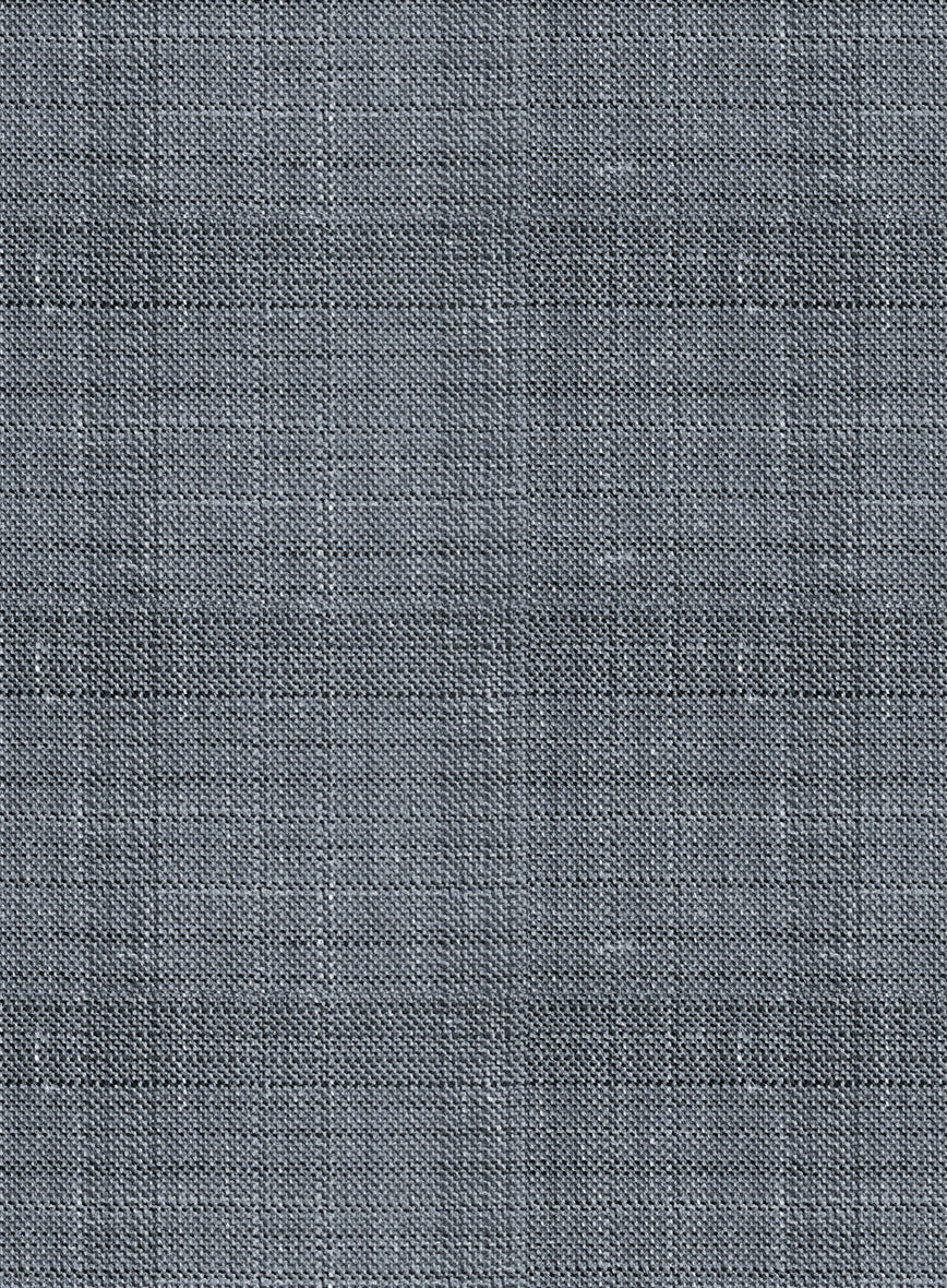 London Loom Blue Bruna Wool Silk Linen Suit - Image 8