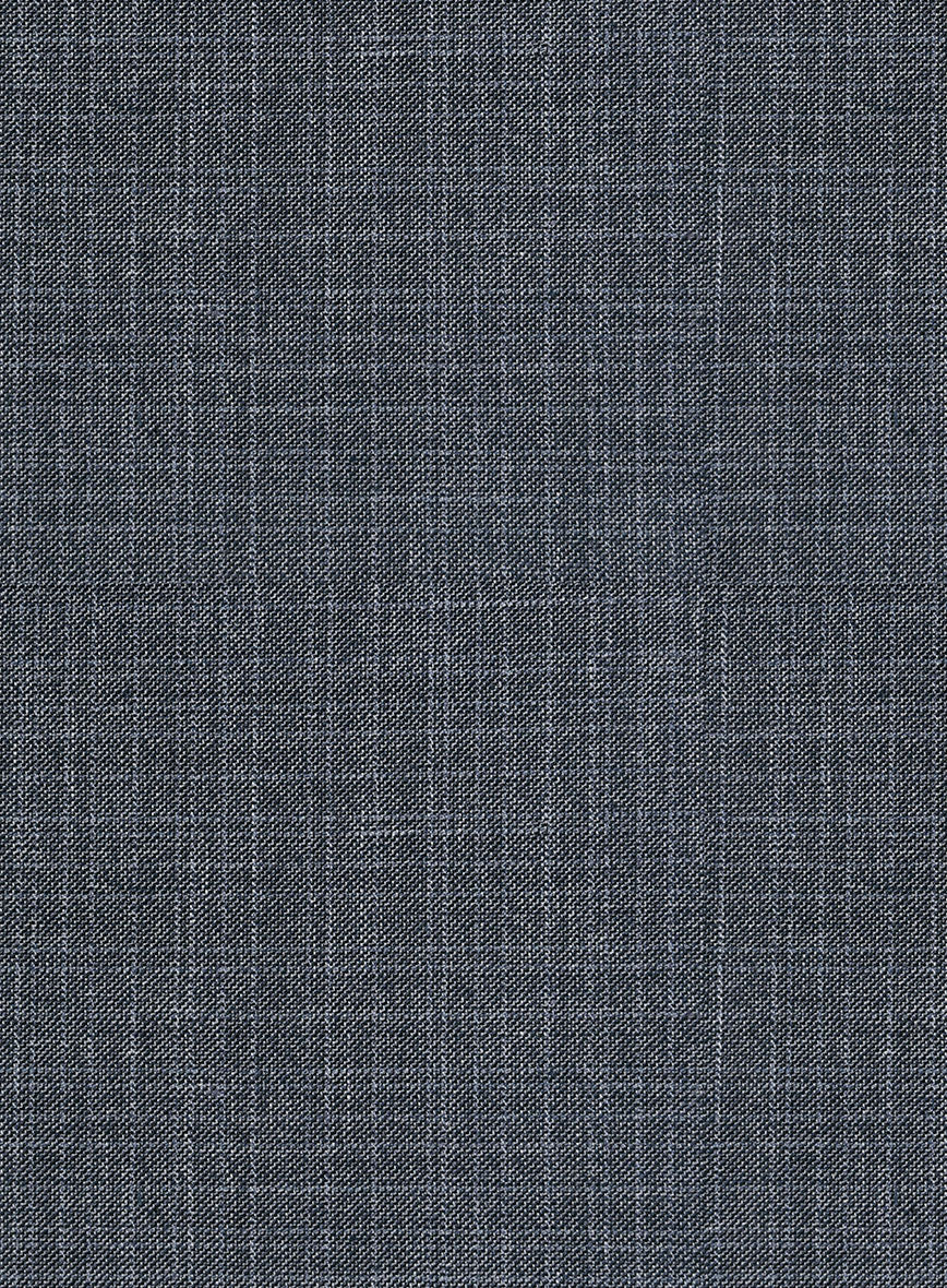 London Loom Blue Eufemia Wool Silk Linen Jacket - Image 4