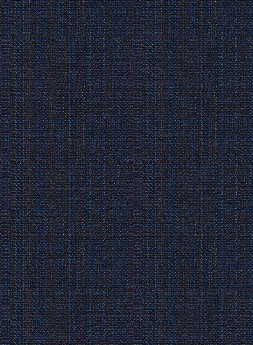 London Loom Blue Ilaria Wool Silk Linen Suit - Image 8