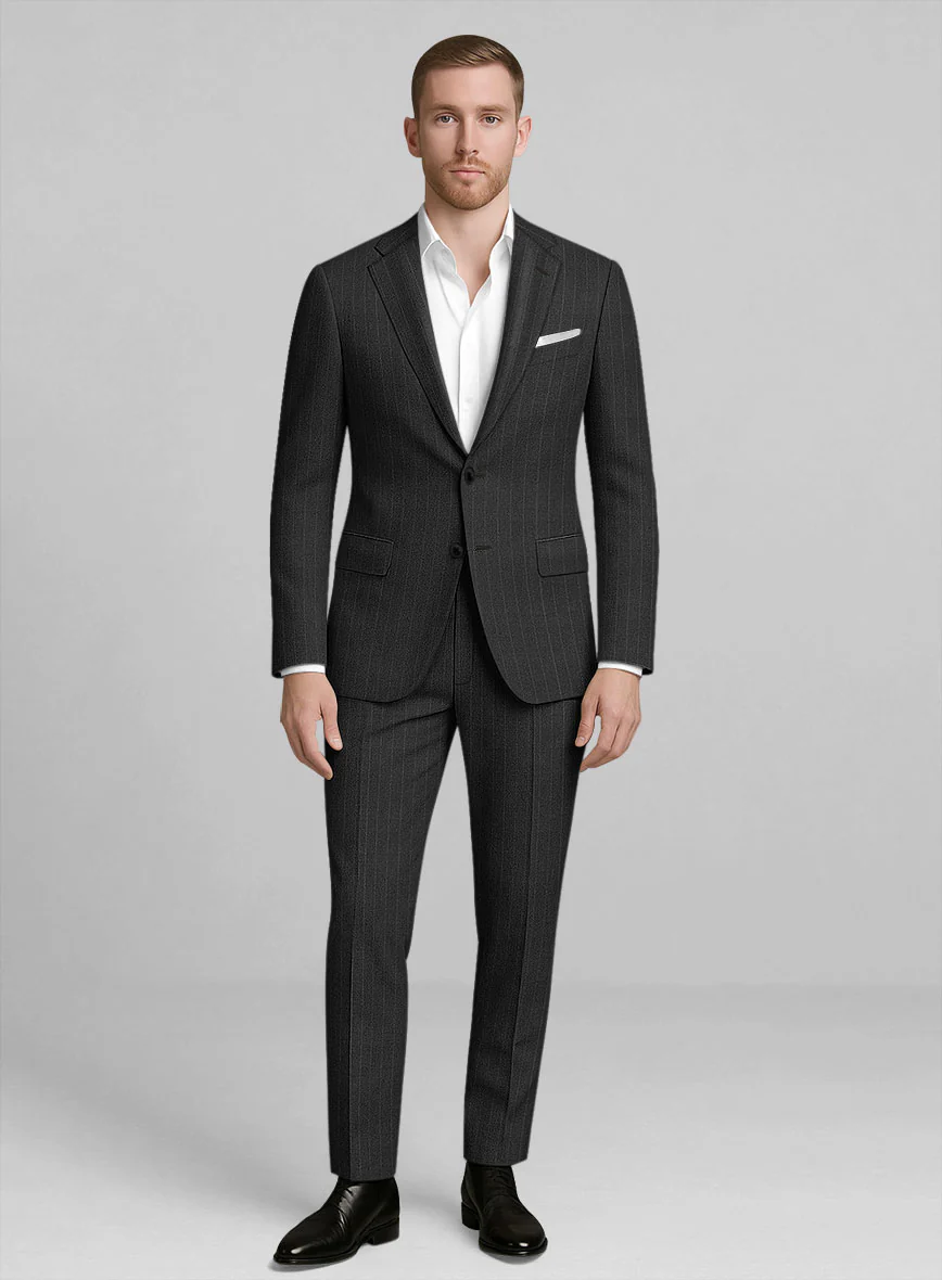 London Loom Caelro Stripe Wool Suit