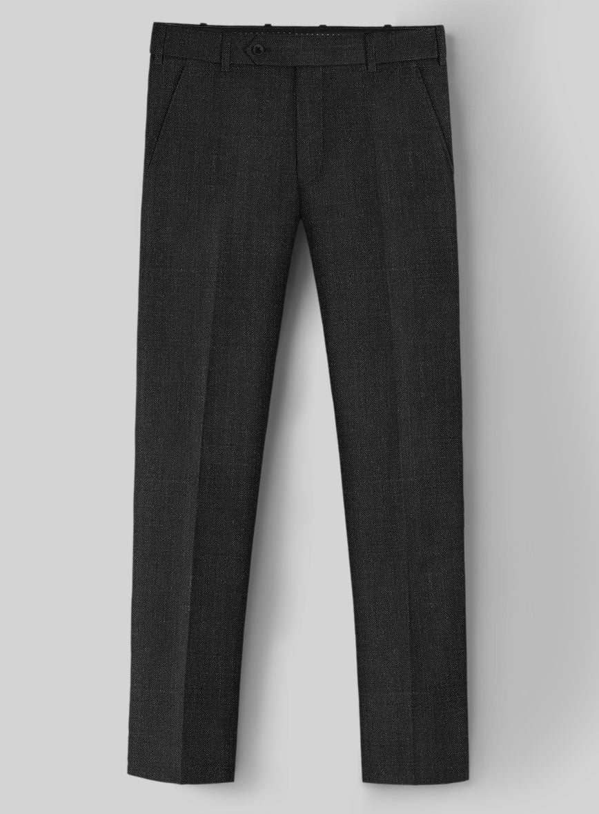 London Loom Corvello Black Wool Pants