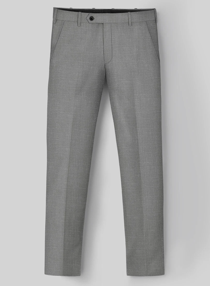 London Loom Gray Abelardo Wool Silk Linen Suit - Image 7