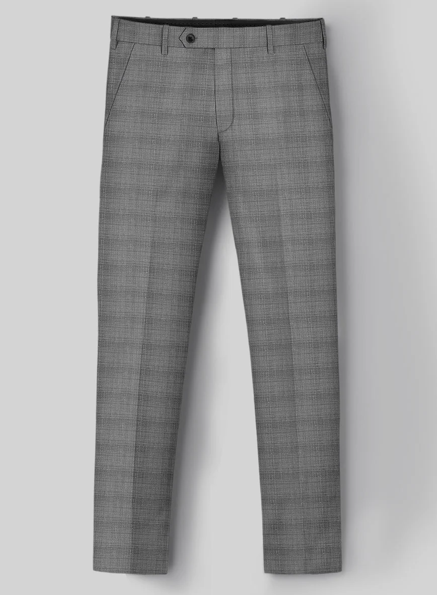 London Loom Gray Bruna Wool Silk Linen Pants