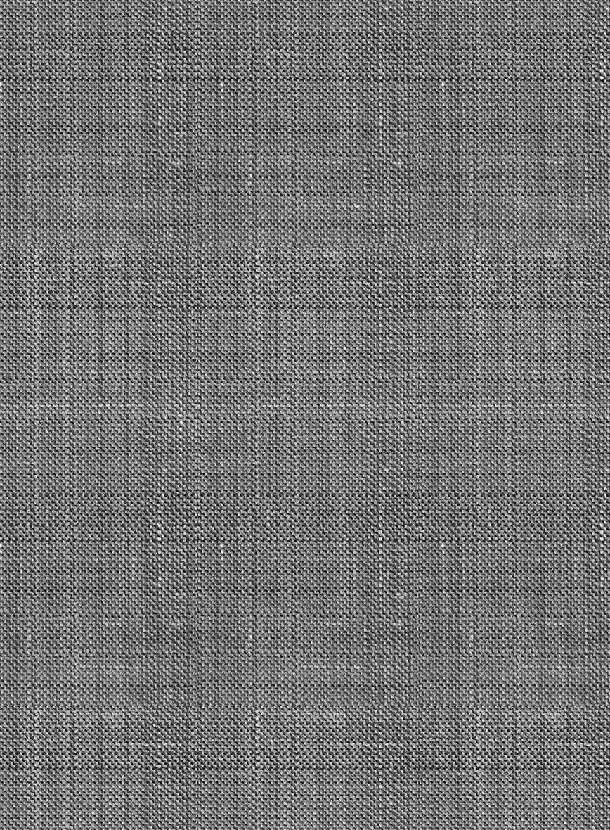 London Loom Gray Bruna Wool Silk Linen Pants - Image 3