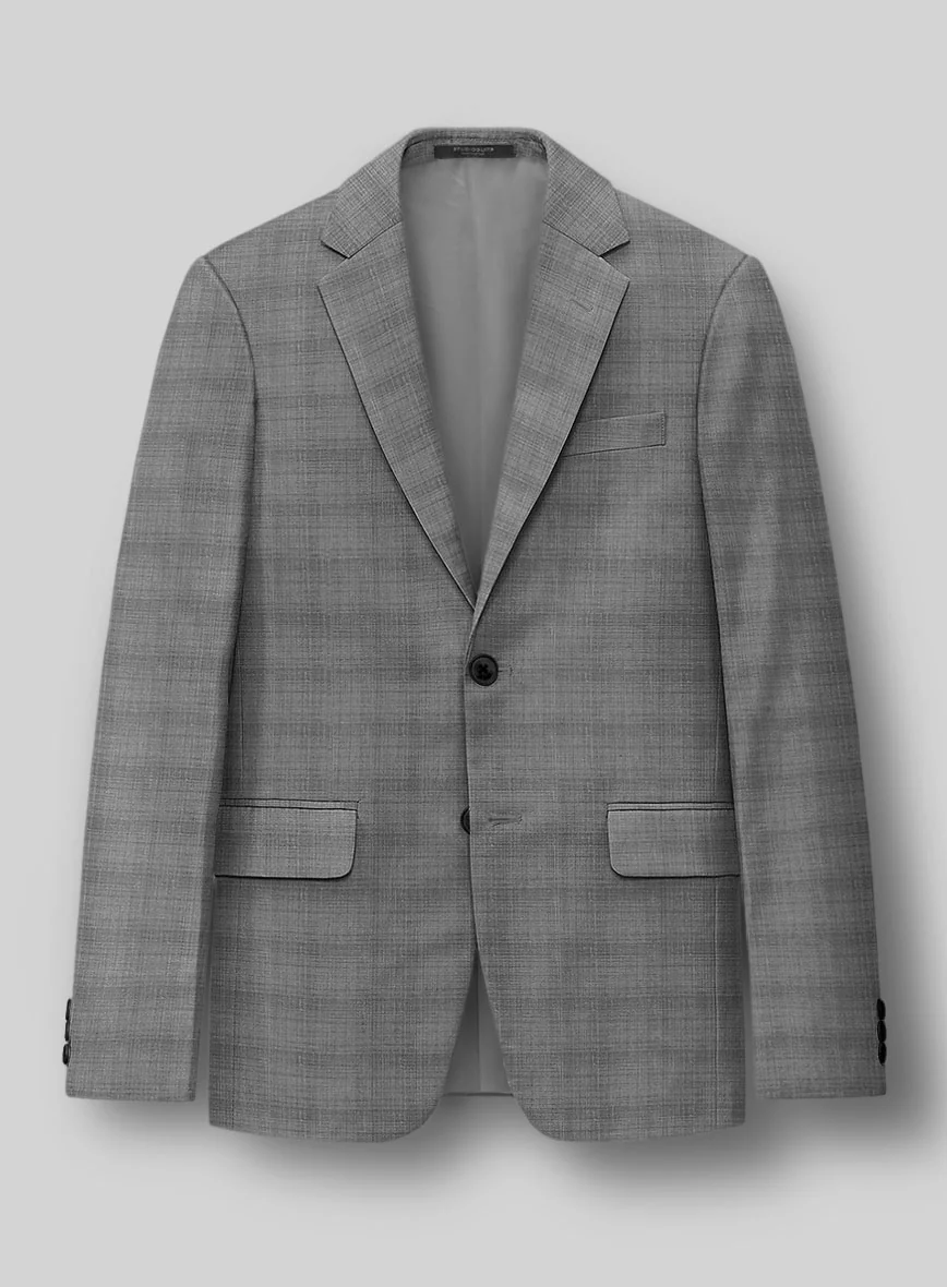 London Loom Gray Bruna Wool Silk Linen Suit - Image 5