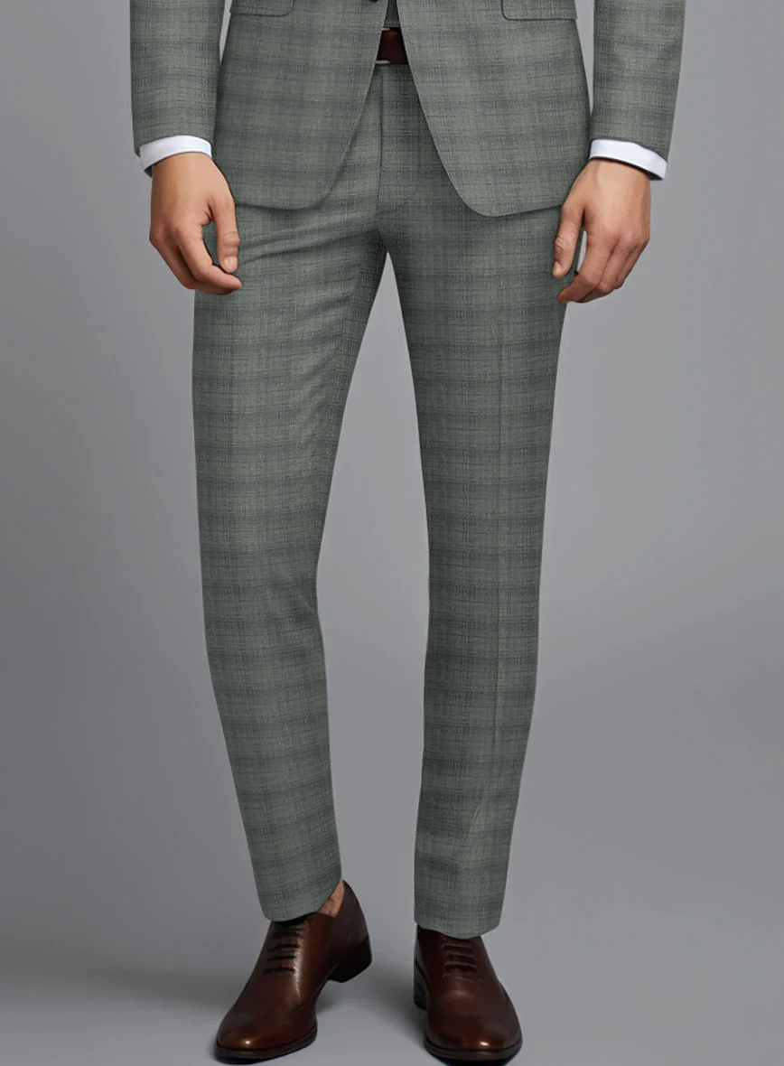 London Loom Green Bruna Wool Silk Linen Suit - Image 7