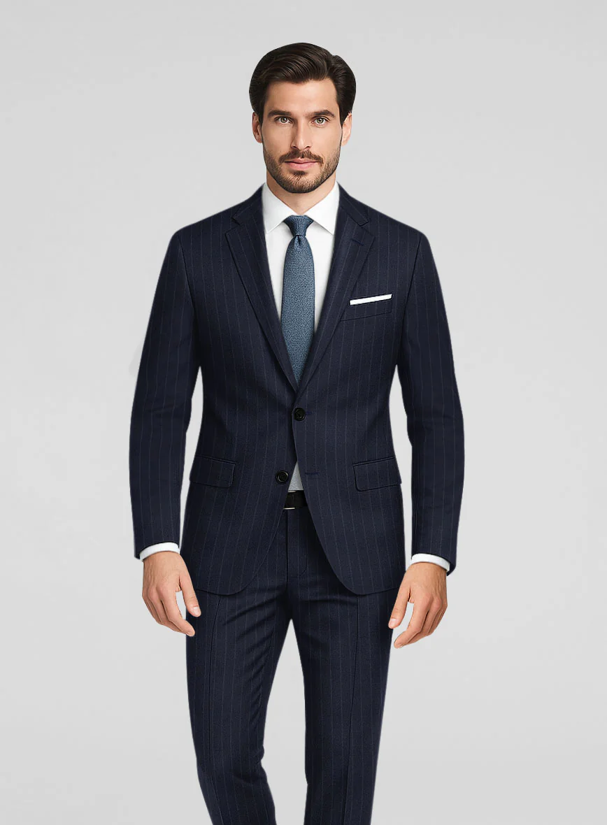 London Loom Marzino Stripe Wool Suit - Image 2