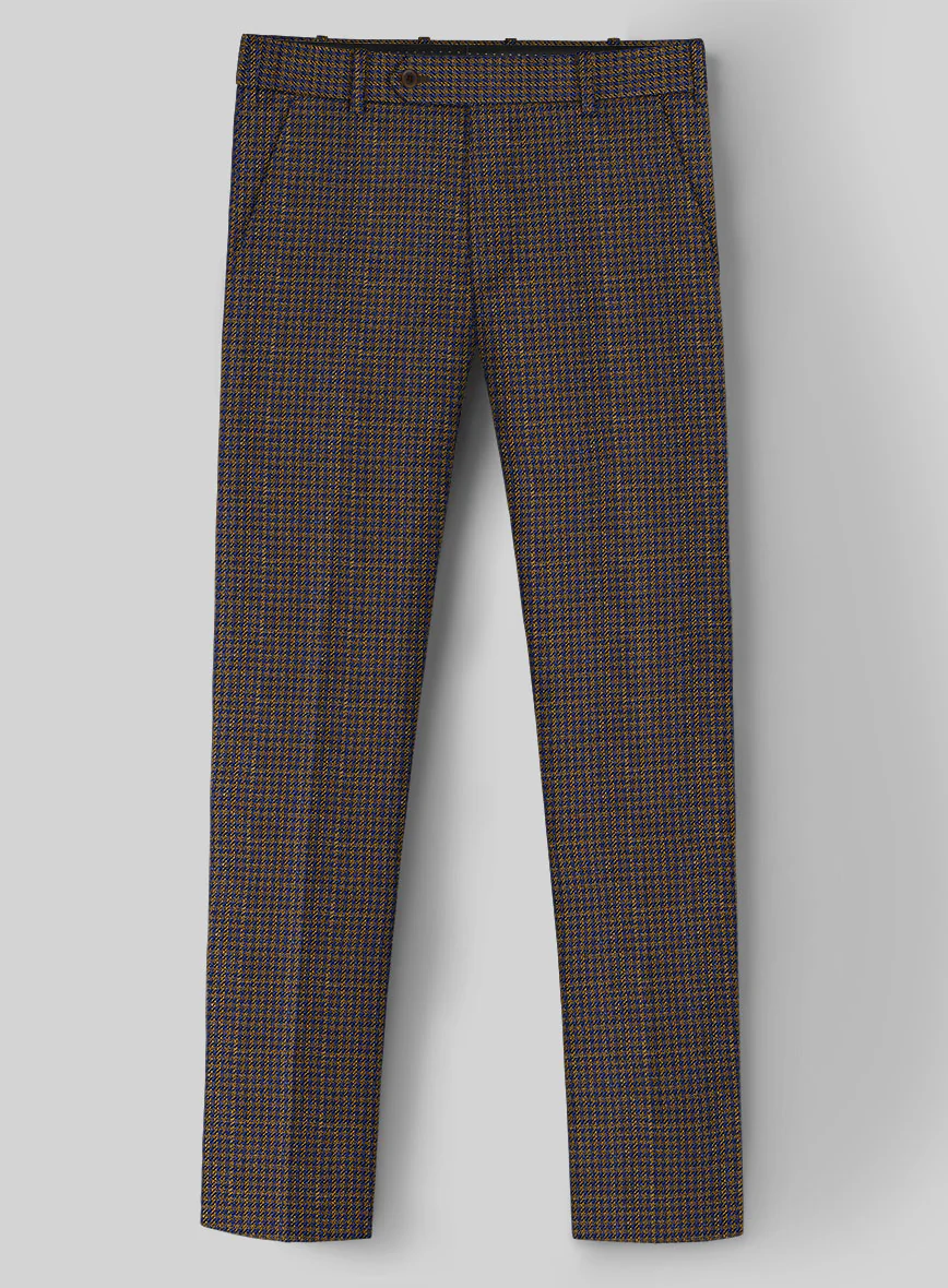 London Loom Oxford Navy Houndstooth Wool Silk Linen Suit - Image 4