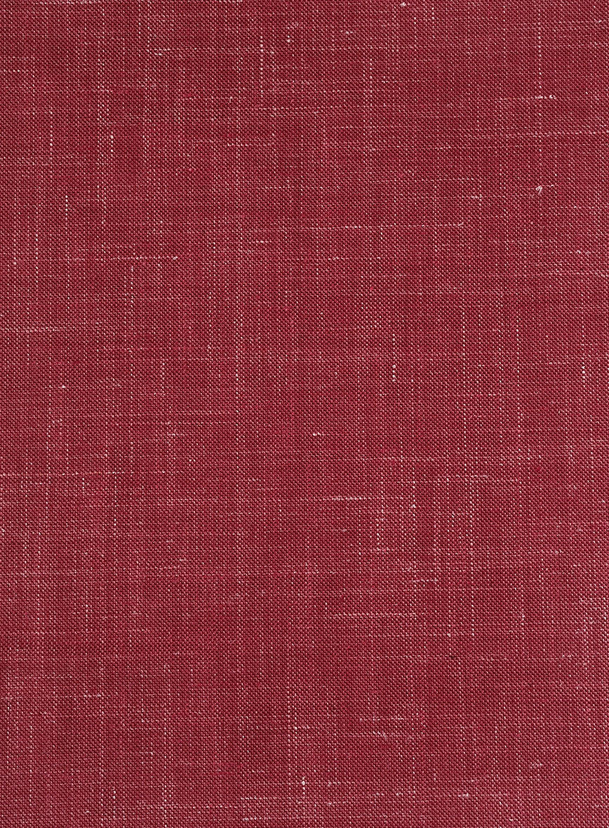 London Loom Red Enravo Wool Linen Pants - Image 3