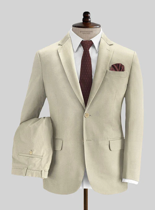 Loro Piana Sand Beige Cotton Suit