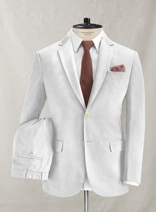 Loro Piana White Cotton Suit