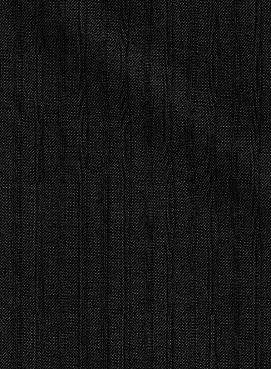 Loro Piana Zelander Black Self Stripe Wool Jacket - Image 3