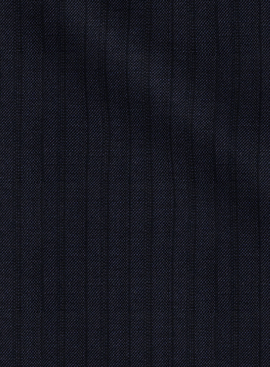 Loro Piana Zelander Blue Self Stripe Wool Suit - Image 7