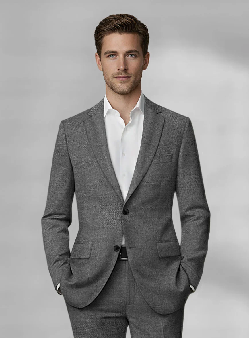 Loro Piana Zelander Gray Wool Suit - Image 3