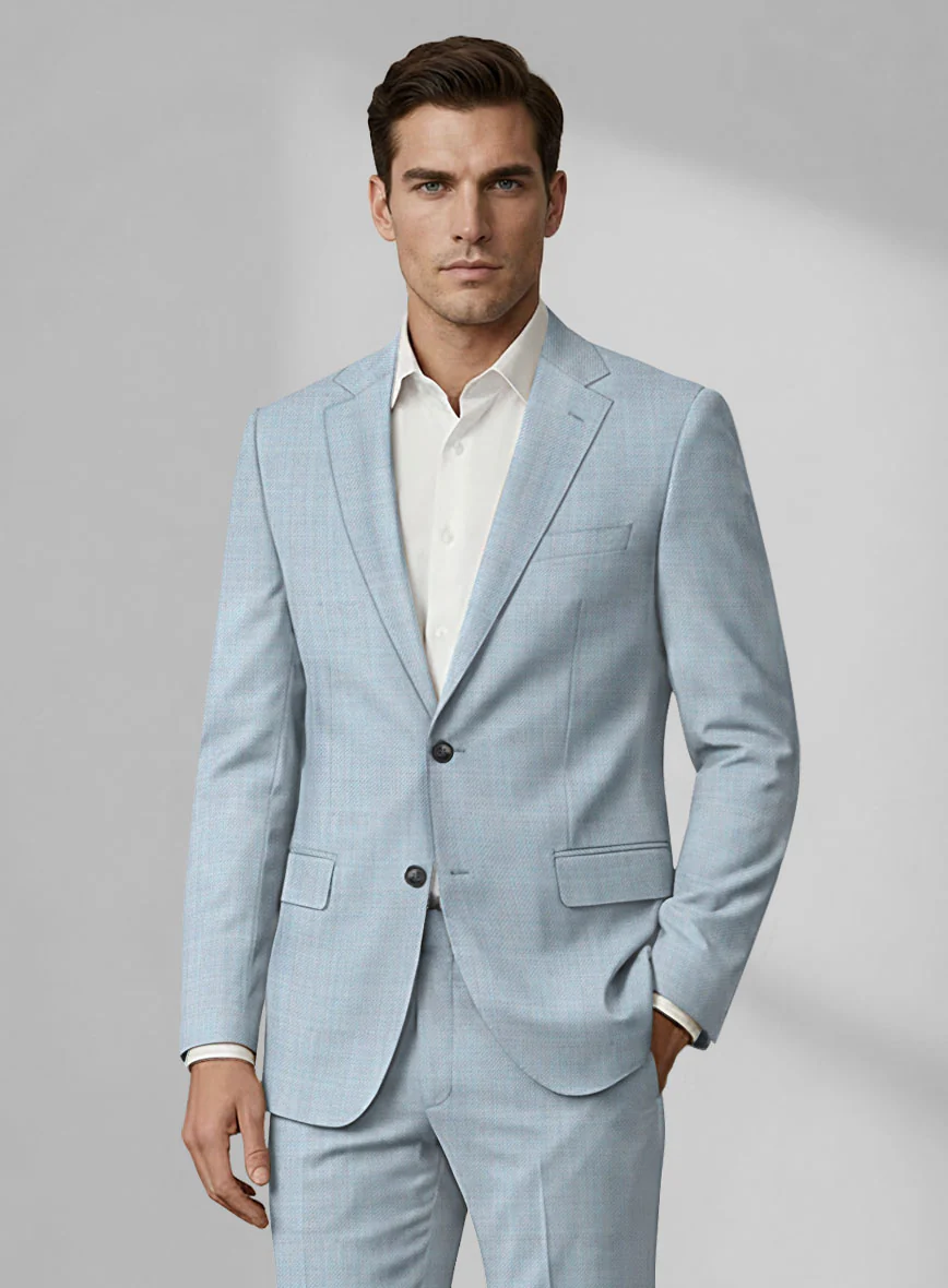 Loro Piana Zelander Light Blue Wool Suit - Image 3