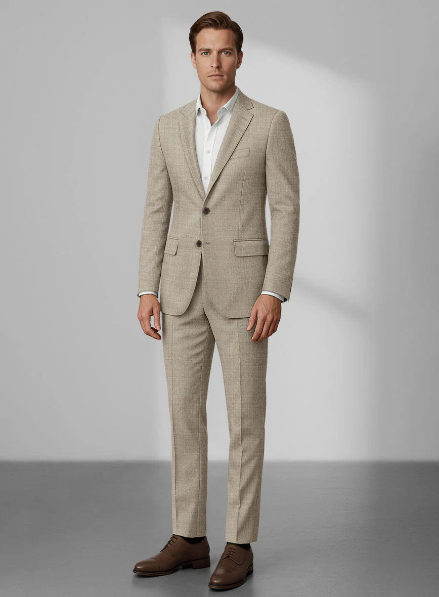 Loro Piana Zelander Light Brown Wool Suit